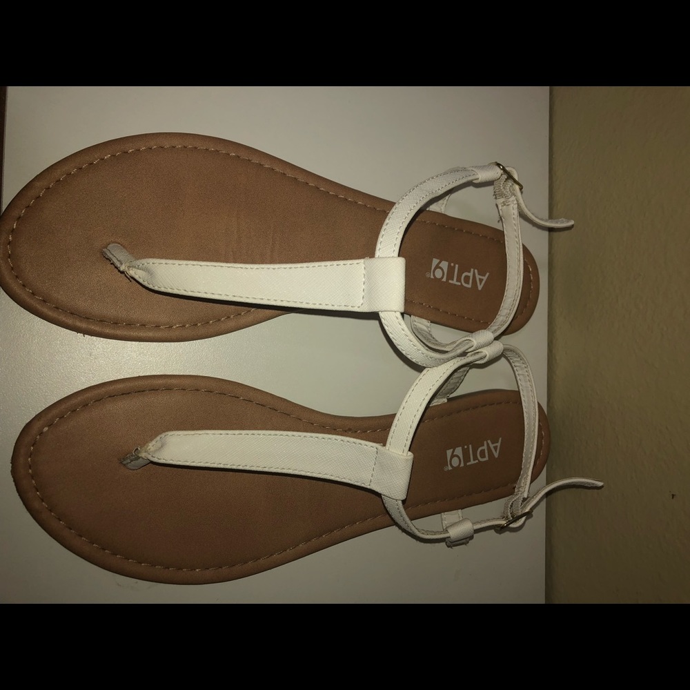 Apt 9 white sandals